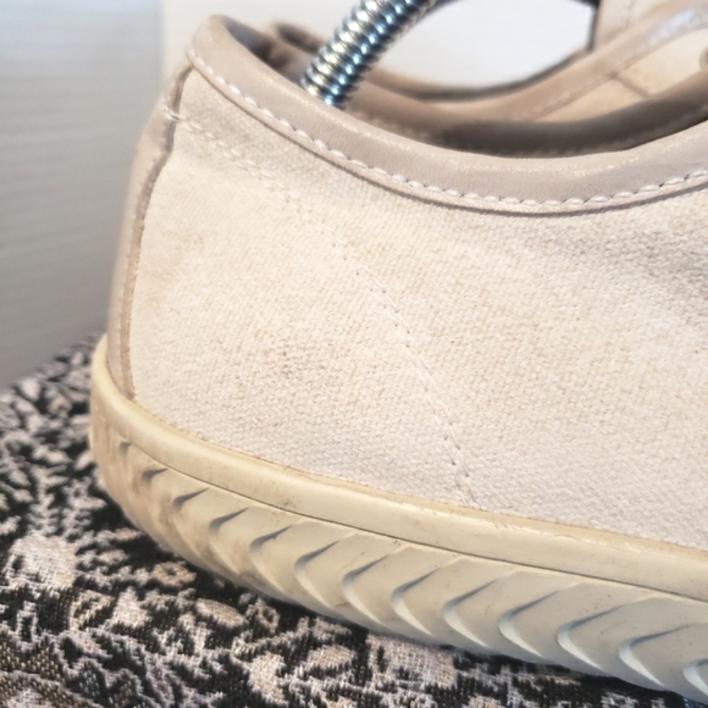 Men’s John Varvatos Star Laceless Low Top Sneaker Size 11 Medium Beige - Picture 8 of 14